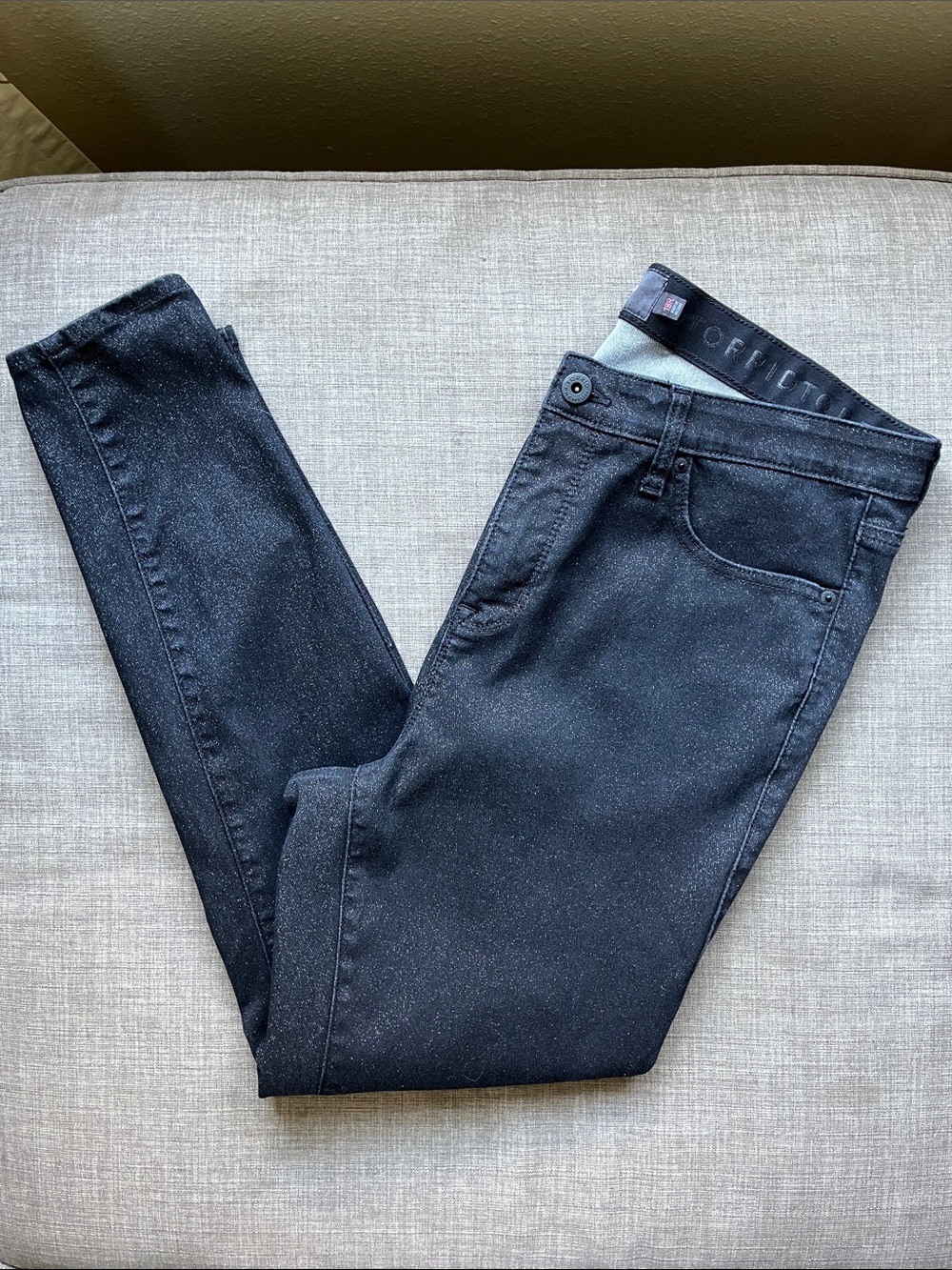 Torrid Premium Denim Black Sparkle Sky High Skinny Crop 18R